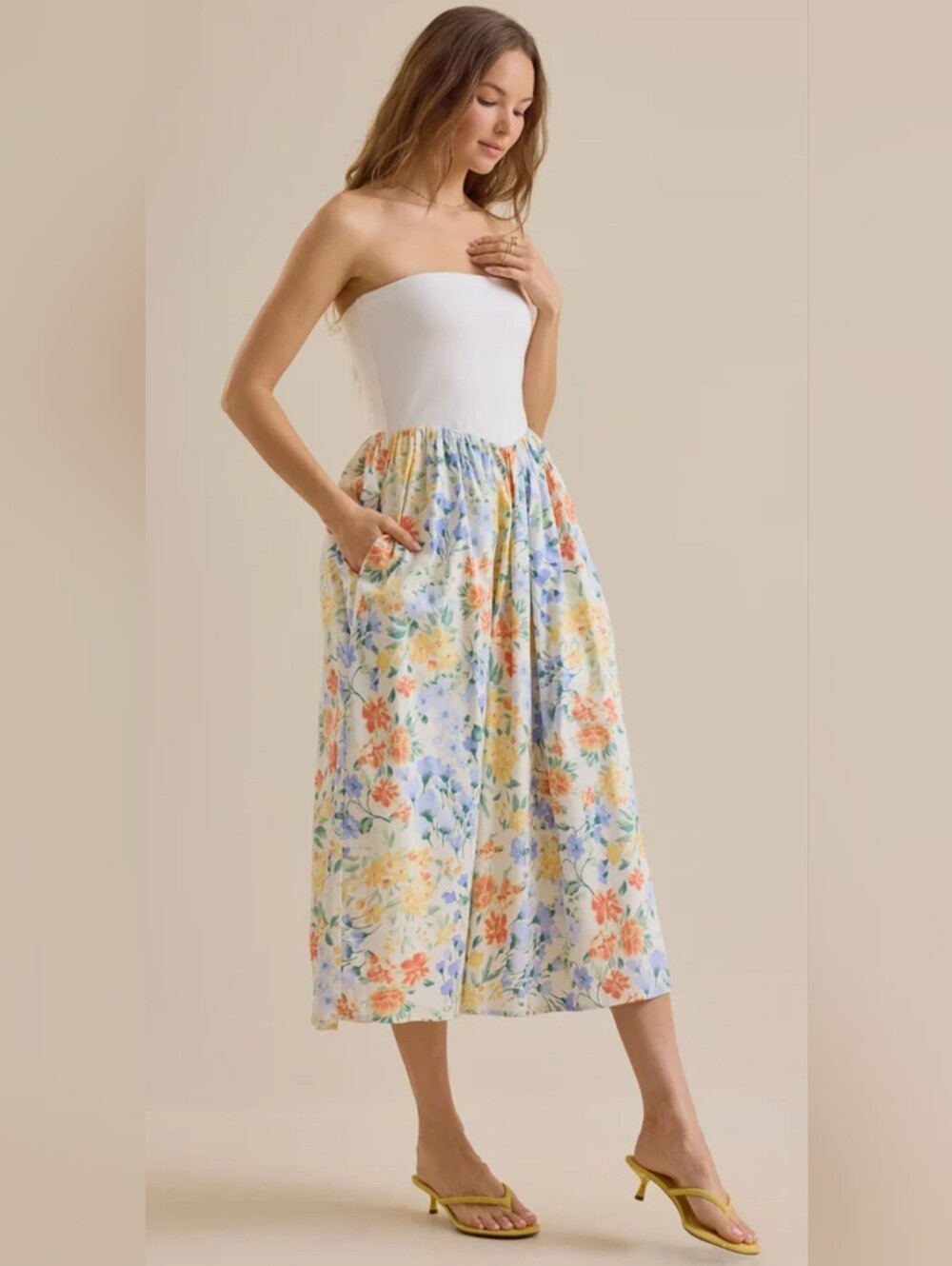 Julie Strapless Midi Dress Altrad State